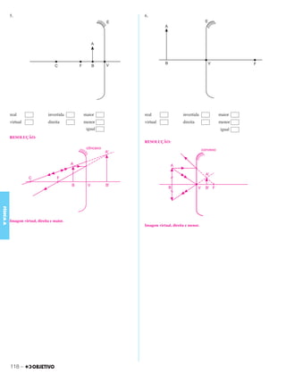 C3_Curso A_FIS_Alelex 29/02/12 11:09 Página 118




           5.                                          6.




           real                  invertida    maior    real                  invertida    maior
           virtual               direita      menor    virtual               direita      menor
                                               igual                                      igual
           RESOLUÇÃO:
                                                       RESOLUÇÃO:
FÍSICA A




           Imagem virtual, direita e maior.
                                                       Imagem virtual, direita e menor.




           118 –
 