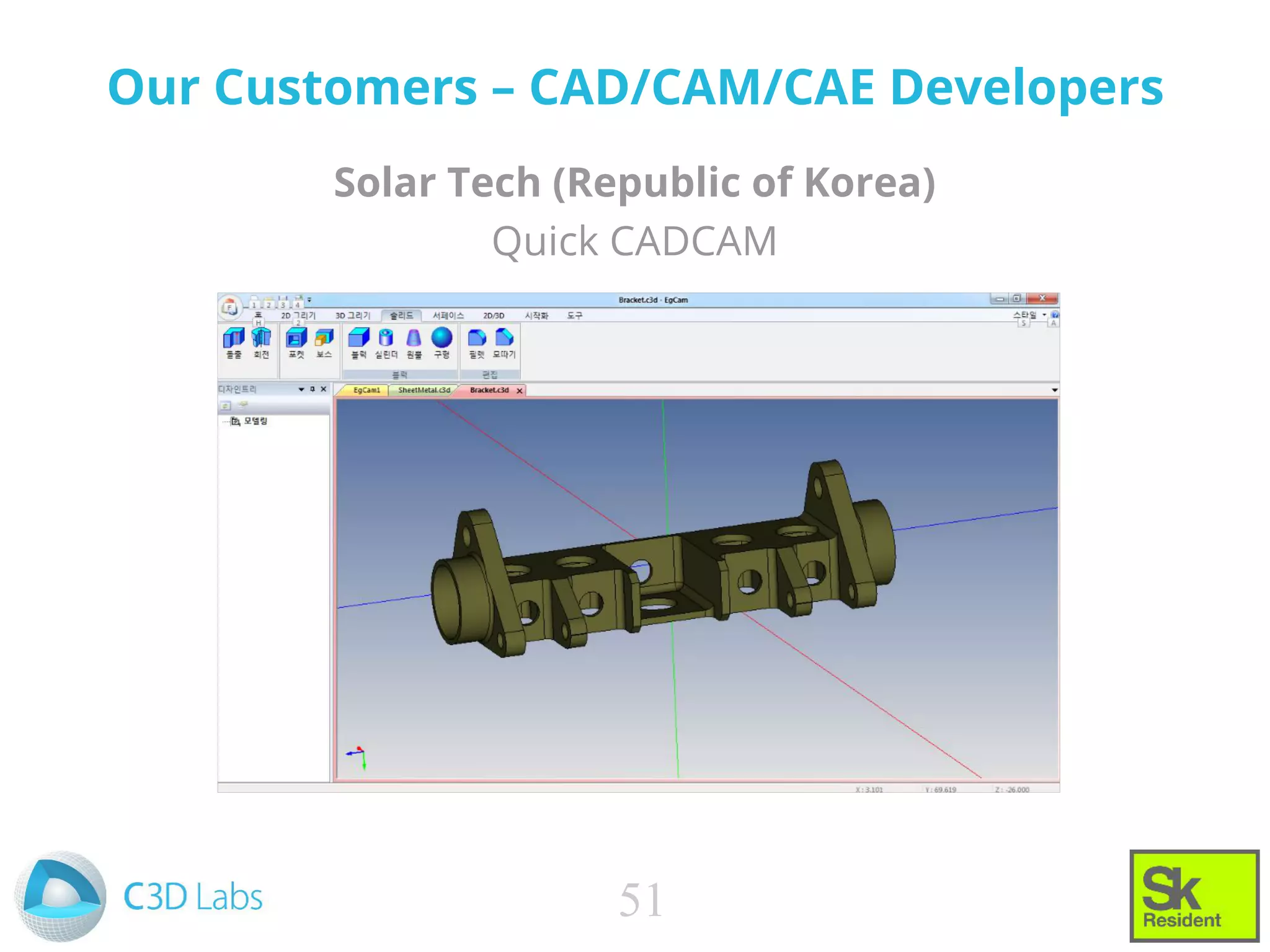 Solar Tech (Republic of Korea)
Quick CADCAM
51
Our Customers – CAD/CAM/CAE Developers
 