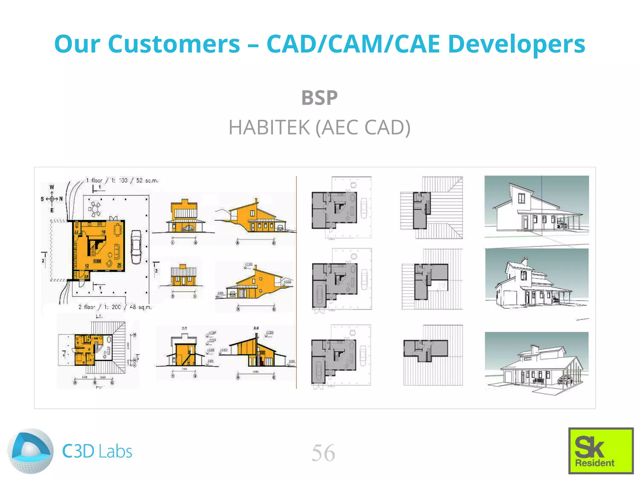 BSP
HABITEK (AEC CAD)
56
Our Customers – CAD/CAM/CAE Developers
 