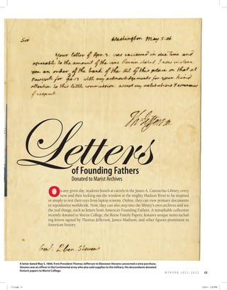 Letter Repository Marist Magazine1 | PDF