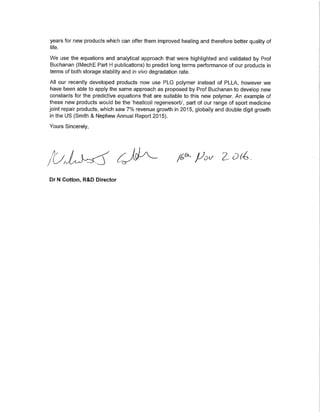 S&N letter of Corroboration, 2016 | PDF