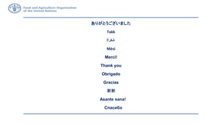 ありがとうございました
Takk
!ً‫شكرا‬
Mèsi
Merci!
Thank you
Obrigado
Gracias
谢谢
Asante sana!
Спасибо
 