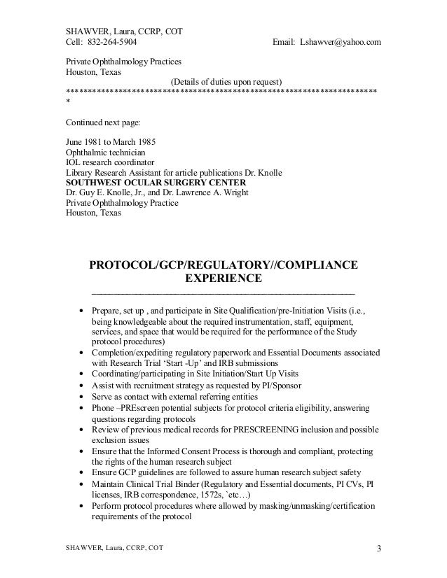 ophthalmic assistant resumes