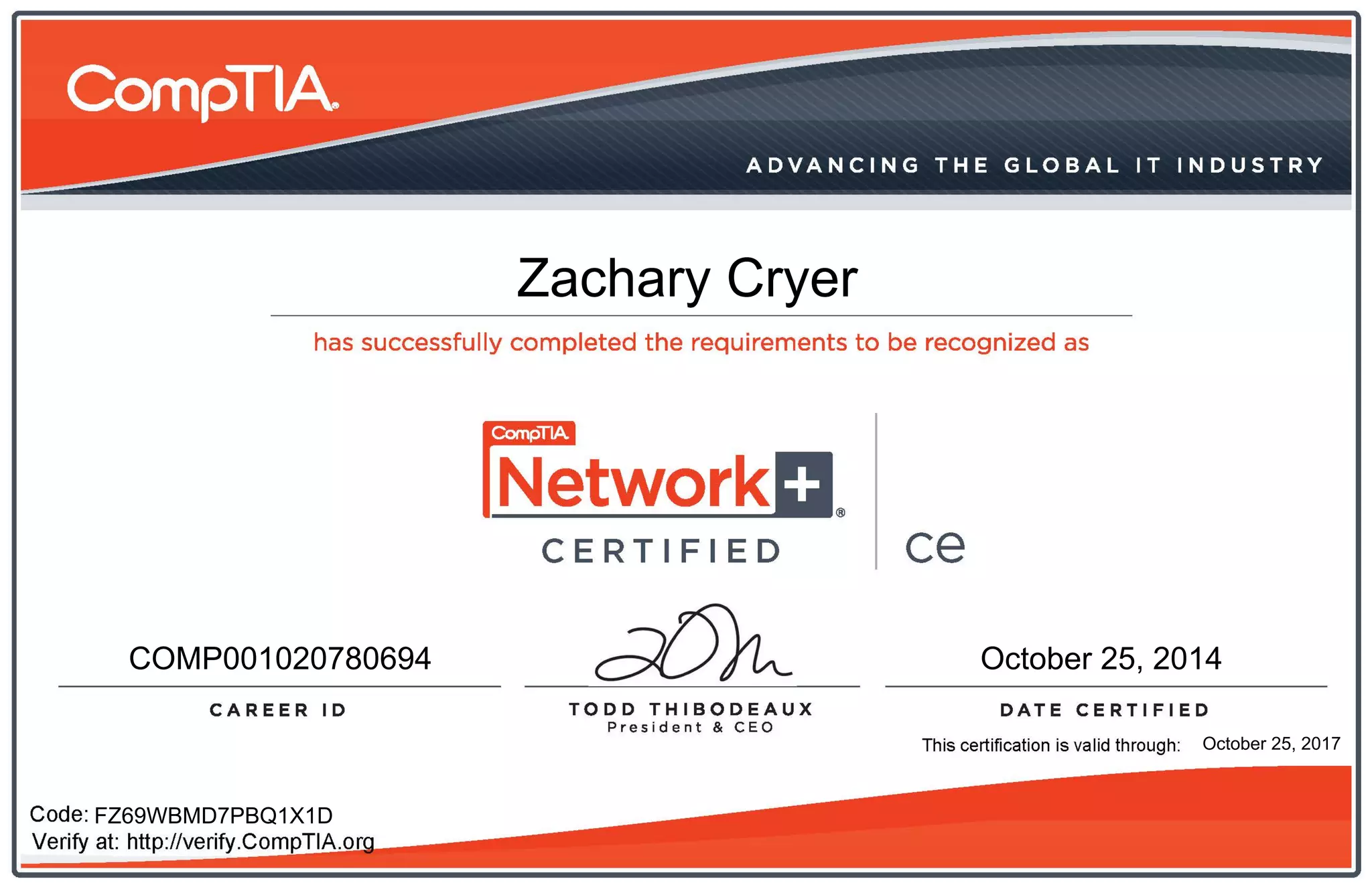 CompTIA Network+ ce certificate | PPT
