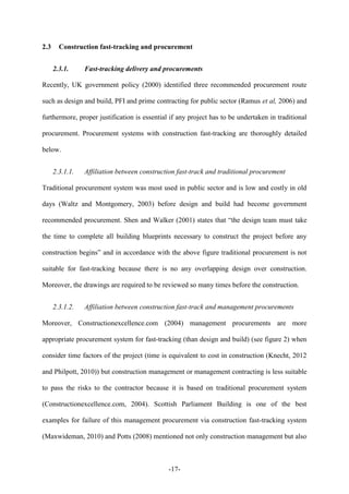 Academic paper and supporting document on fast track construction (1) | PDF
