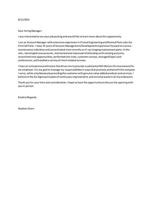 Cover Letter Medical Devices 2015 PDF