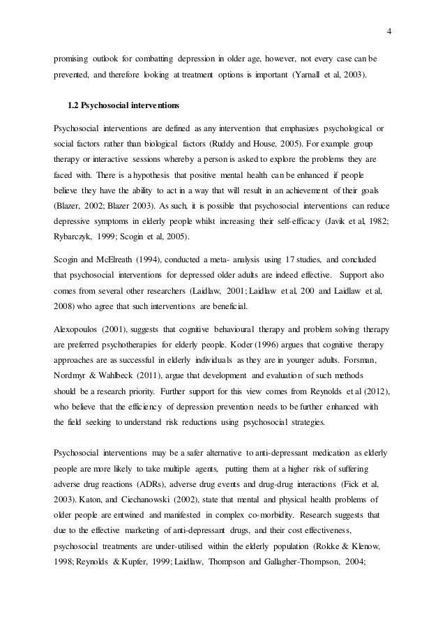 Project report format for old age home Project report format for old age home