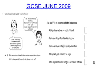 GCSE JUNE 2009 