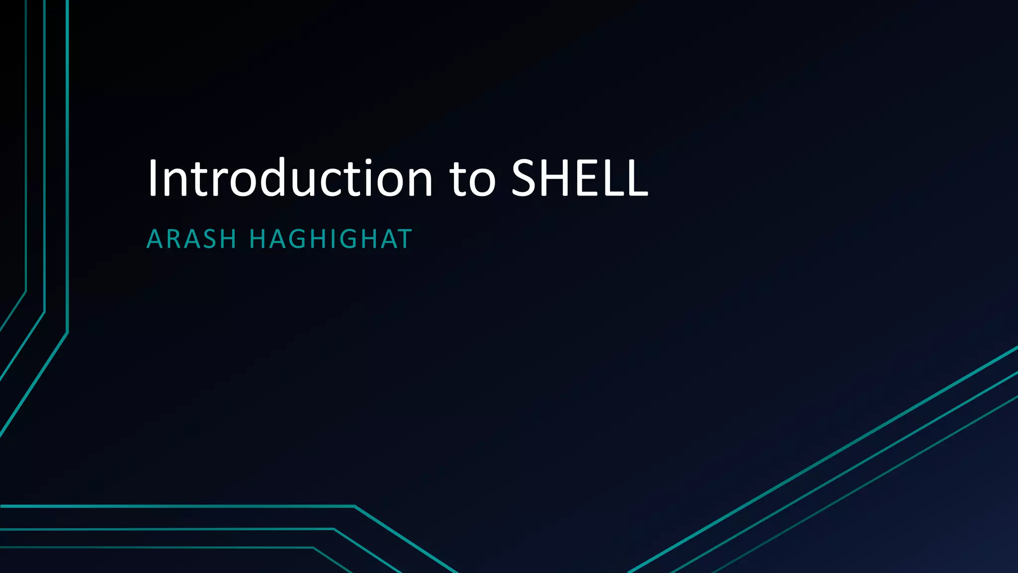 Introduction to shell | PPT