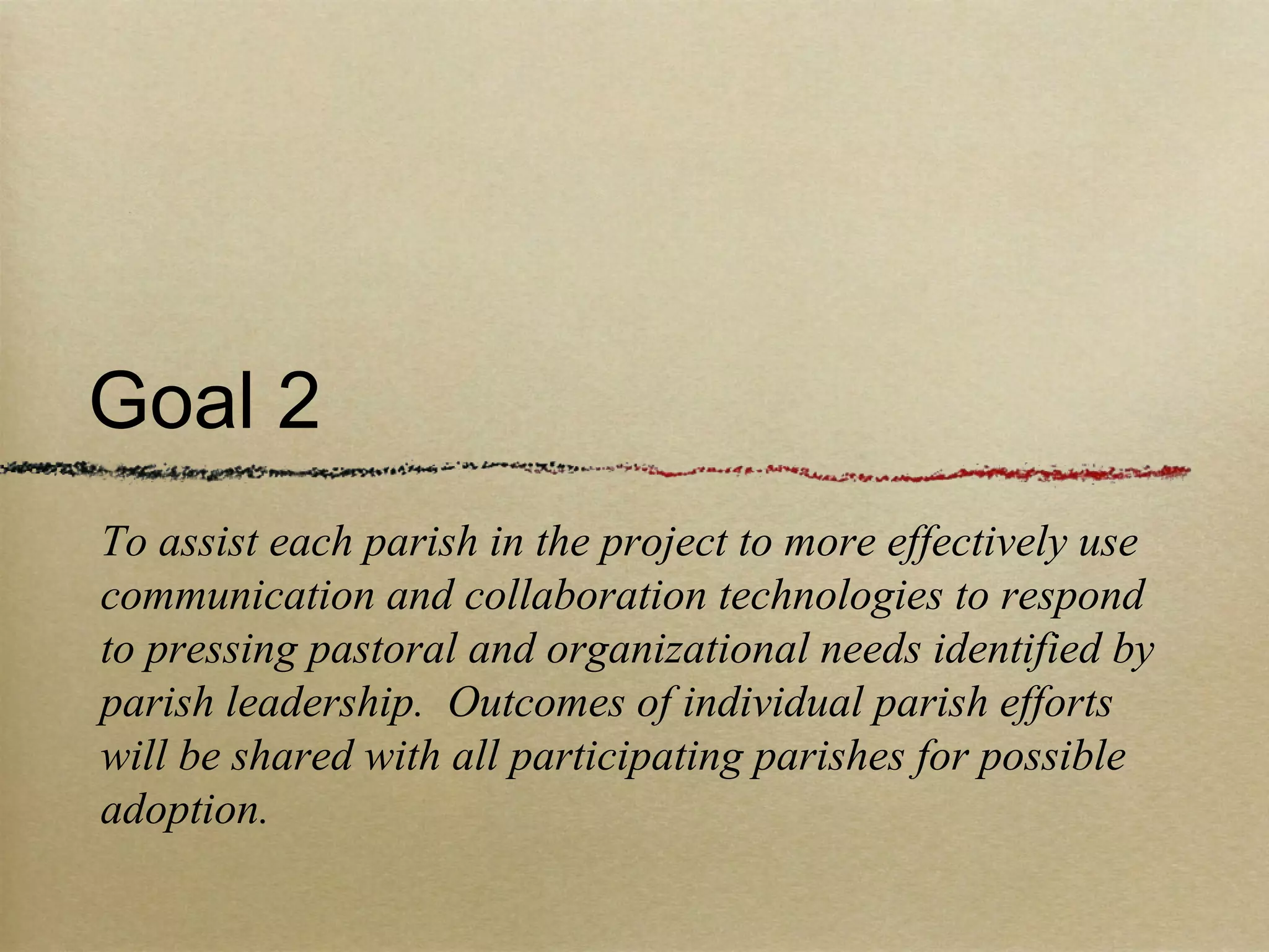 St. Mels
1-Explore using QR codes in the parish bulletin to communicate about various
parish ministries and into the local newspaper to reach out to fallen away Catholics
(1.3, 2.4).
2-Assess parishioners preferred methods of communication ie. Social media, email,
texting, telephone calling, etc. in order to communicate about parish events (2.4).
3-Create a media explanation of ministries in parish in order to get more
parishioners involved in the mission of the parish especially for bereavement
ministry.
4-Get additional training in Facebook and other social media apps for parish
leaders to encourage their use by a variety of ministries within the parish (3.5, 3.7).
5-Follow-up with parents of newly baptized infants/children using technology and
social media.
7-Inform and educate the parish and school communities of the opportunities to
grow in faith via digital and mobile technology.
8-Develop an improved outreach to parishioners using social media.
 