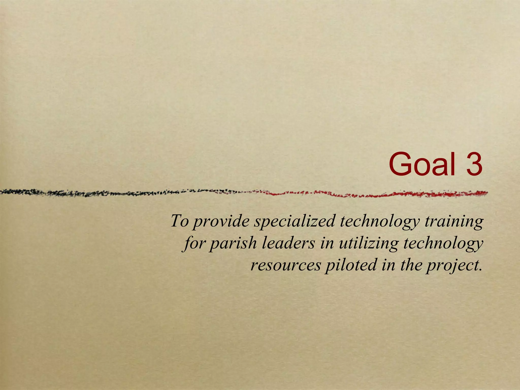 Pilot Projects Initiatives

Establish Social Media Coordinator and Social Media Coaching for Coordinators; creation of
parish social media/digital technology committees

Confirmation/High School Social Media Outreach AdventOn and Post-Confirmation

Lenten Activities (Device Sunday, #40dayscount, spiritual growth and outreach via social media,
technology use survey)

SFPR Sponsored Programs Advent Online Bible Study & Lenten Retreat

Video Projects at regional level and parishes

Curating Content for Advent and Lent

Testing out technology tools and software solutions (ie. QR codes, ministry scheduling software)

Continuing Education for volunteers and staff
 