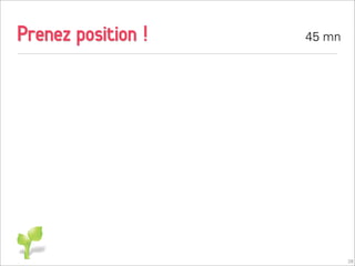 Prenez position !   45 mn




                            28
 