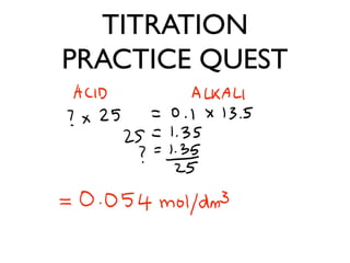 TITRATION
PRACTICE QUEST
 