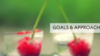 GOALS & APPROACH
 