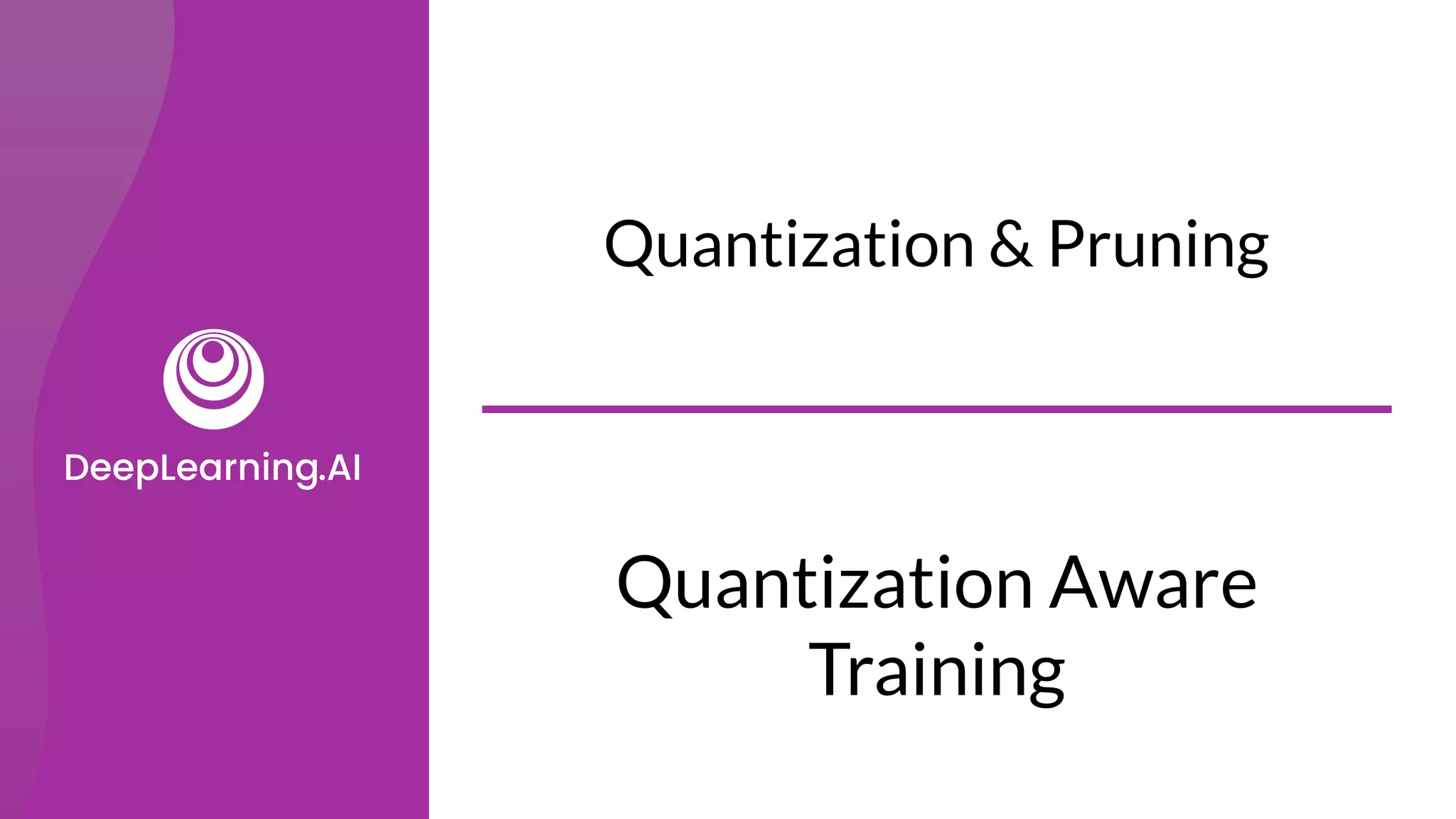 Quantization Aware
Training
Quantization & Pruning
 
