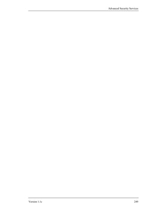 Advanced Security Services




Version 1.1c                         249
 