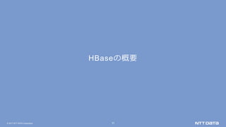 © 2017 NTT DATA Corporation 11
HBaseの概要
 