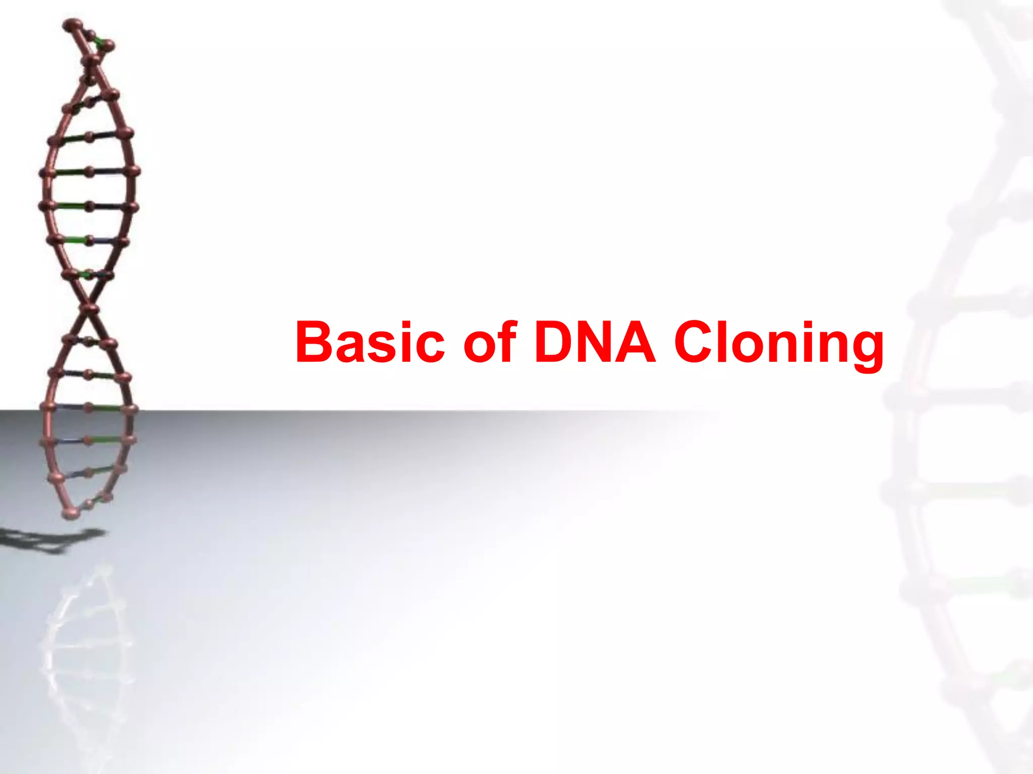 Basic of DNA Cloning

 