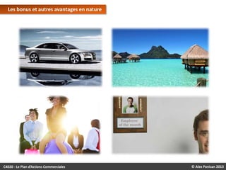 Les bonus et autres avantages en nature

C4020 - Le Plan d’Actions Commerciales

© Alex Panican 2013

 