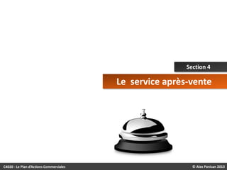 Section 4

Le service après-vente

C4020 - Le Plan d’Actions Commerciales

© Alex Panican 2013

 
