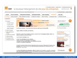 © Alex Panican 2014C4021 - Le marketing et les NTIC
SOLUTIONS RAPIDES
 