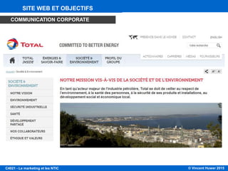 © Vincent Huwer 2016C4021 - Le marketing et les NTIC
Source : Chris Anderson, « The Long Tail »
La longue traîne est la représentation graphique du phénomène par lequel un grand nombre de
références fournissent une grande part du chiffre d’affaires ou du fait qu’un grand nombre de mots clés
fournissent une part importante du trafic en provenance des moteurs.
LE WEB, MARCHÉ DE NICHE ET LONG TAIL
 