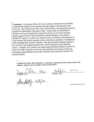 DChristie Performance Comments 2014