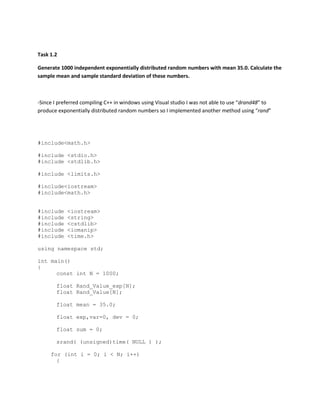 Router Queue Simulation in C++ in MMNN and MM1 conditions | PDF