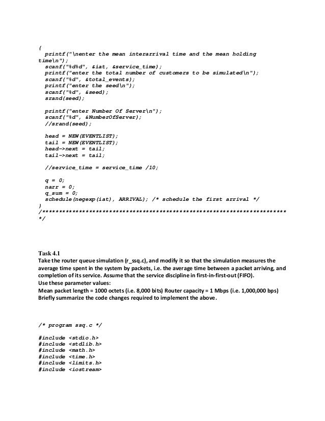 Router Queue Simulation in C++ in MMNN and MM1 conditions