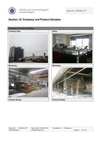 Supplier Assessment Report-Nanan Aoli Stone Co., Ltd.
