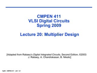 Multipliers in VLSI | PPT