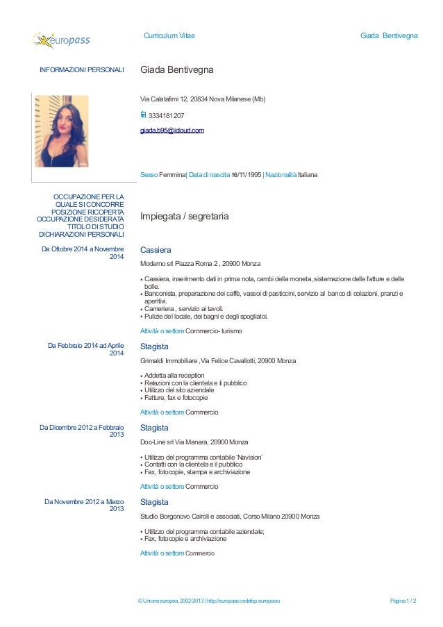 Curriculum vitae cassiera 03 picture