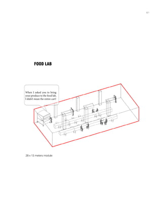 FOOD LAB
When I asked you to bring
your produce to the food lab,
I didn’t mean the entire cart!
28 x 13 meters module
61
 