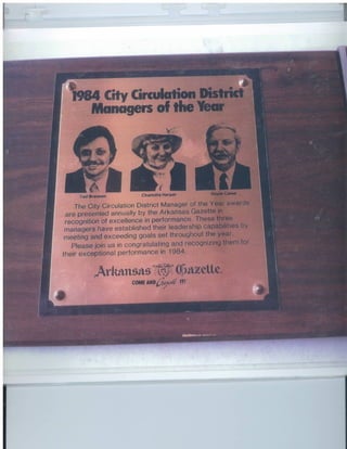city district manager of the year 1984