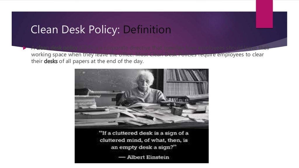 Clean Desk Policy