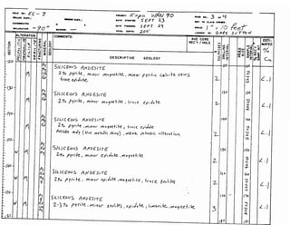 I
D E S C R I P T I V E GEOLOGY
S I L ) C W ~ ~ I ~ v D E S I T E
2% k"iri{e, m,m, lydgndite,mjqor pjr)+lC (Idl~;tev e h s
h e ep;da.te
 