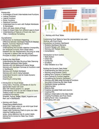 ADVANCED DASHBOARD REPORTING EXCEL 2013 | PDF