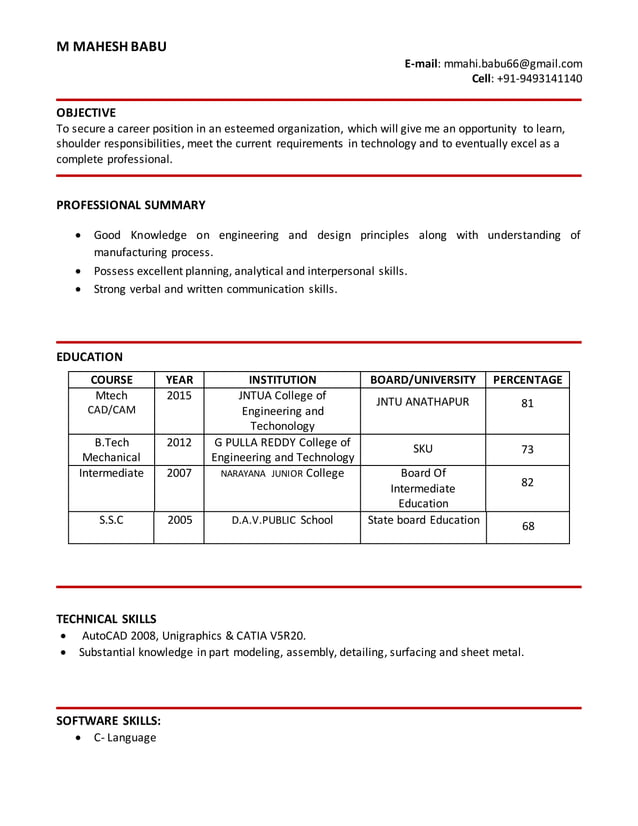 MAHESH RESUME | PDF