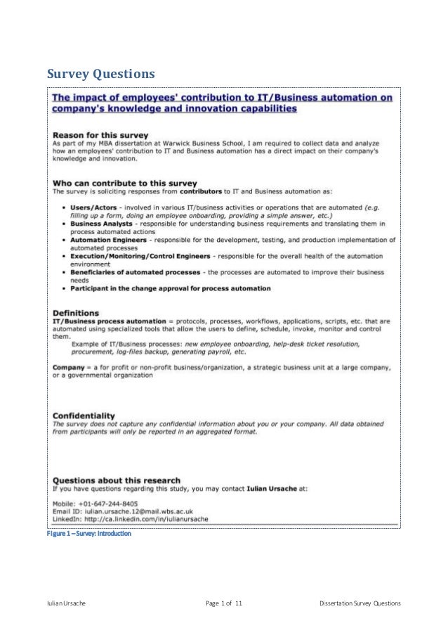 Survey Questions Automation Knowledge Innovation