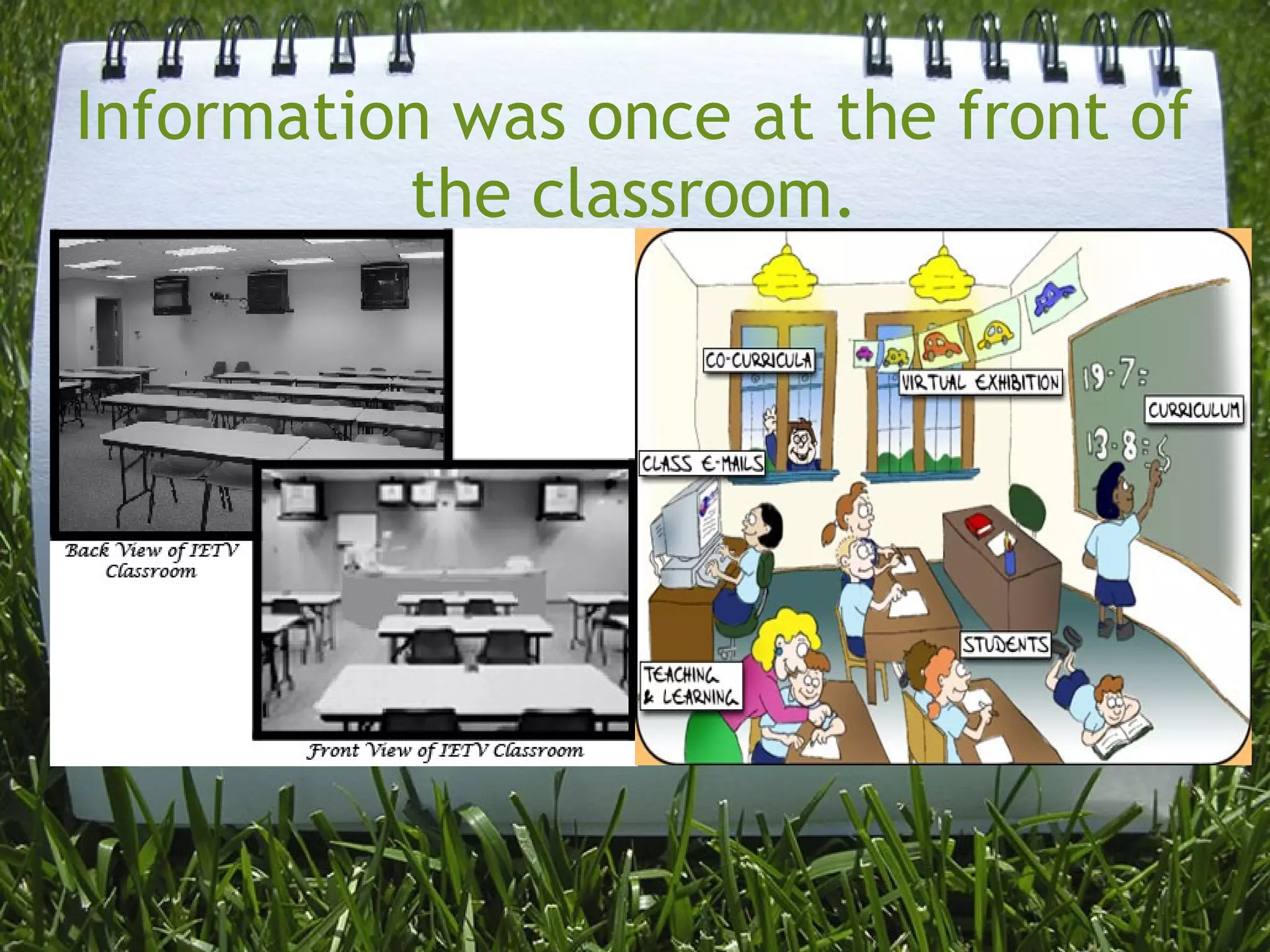 Information was once at the front of
the classroom.
 