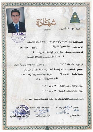 graduation certificate 2012