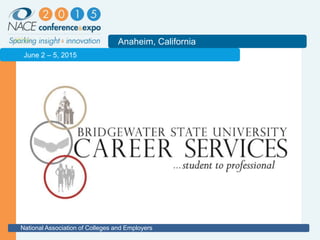 2011
Anaheim, California
National Association of Colleges and Employers
June 2 – 5, 2015
 