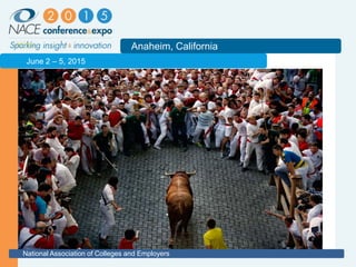 2011
Anaheim, California
National Association of Colleges and Employers
June 2 – 5, 2015
 