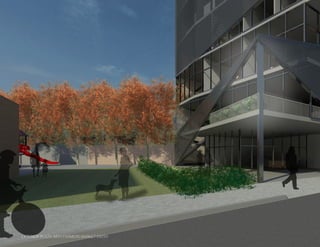 EXTERIOR PLAZA WITH FARMERS MARKET ENTRY
 