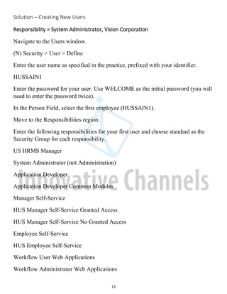Oracle Self Service HR Document | PDF