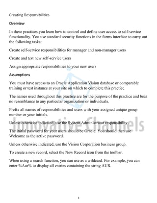 Oracle Self Service HR Document | PDF