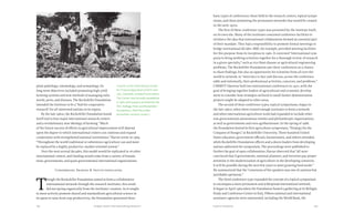 163162 Food & ProsperityChapter Seven: Internationalizing Research
plant pathology, entomology, and nematology. Its
long-term objectives included promoting high-yield
farming systems and new methods of managing soils,
weeds, pests, and diseases. The Rockefeller Foundation
intended the Institute to be a “hub for cooperative
research” for all interested nations in its region.
By the late 1960s, the Rockefeller Foundation found
itself tied to four major international research centers
and a revolutionary new ideology of farming. “Much
of the future success of efforts in agricultural improvement will depend
upon the degree to which international centers can continue and expand
cooperation with strengthened national institutions,” Harrar wrote in 1969.
“Throughout the world traditional or subsistence agriculture can and must
be replaced by a highly productive, market-oriented system.”
Over the next several decades, this model would be replicated in 16 other
international centers, and funding would come from a variety of founda-
tions, governments, and quasi-governmental international organizations.
Conferences: Sharing & Institutionalizing
T
hough the Rockefeller Foundation aimed to form a collaborative
international network through the research institutes, this result
did not spring organically from the institutes’ creation. As it sought
to more actively promote shared and standardized agricultural science in
its quest to raise food crop productivity, the Foundation sponsored three
basic types of conferences: those held in the research centers, topical sympo-
siums, and those promoting the permanent networks that would be created
in the early 1970s.
The first of these conference types was presented by the institute itself,
on its own site. Many of the institutes contained conference facilities to
reinforce the idea that international collaboration formed an essential part
of their mandate. They had a responsibility to promote formal meetings to
bridge institutional divides. IRRI, for example, provided meeting facilities
for this purpose from its inception in 1960. It convened “international sym-
posia to bring working scientists together for a thorough review of research
in a given specialty,” such as rice blast disease or agricultural engineering
problems. The Rockefeller Foundation saw these conferences as a chance
to share findings, but also an opportunity for scientists from all over the
world to network, to “meet face to face and discuss, across the conference
table and informally, their professional activities, concerns, and problems.”
CIMMYT likewise held two international conferences in 1970, with the
goal of bringing together leaders of agricultural and economic develop-
ment to consider how strategies utilized in small farmer demonstration
projects might be adapted to other areas.
The second of these conference types, topical symposiums, began in
the late 1960s, when there existed enough institutes to form a network
and when international agriculture work had expanded to include other
non-governmental autonomous entities and philanthropic organizations,
as well as governments and even agribusinesses. In the spring of 1968,
the Foundation hosted its first agriculture symposium, “Strategy for the
Conquest of Hunger,” at Rockefeller University. Three hundred United
States educators, government officials, businessmen, and editors attended,
while Rockefeller Foundation officers and a dozen leaders from developing
nations addressed the symposium. The proceedings were published to
further the goal of open collaboration. Harrar observed that “all were
convinced that if governments, national planners, and investors pay proper
attention to the modernization of agriculture in the developing countries,
it will be possible during the next few years to meet growing food needs.”
He summarized that the “consensus of the speakers was one of cautious but
justifiable optimism.”
The third conference type expanded the concept of a topical symposium
to encompass a more permanent and widespread international network.
It began in April 1969 when the Foundation hosted a gathering at its Bellagio
Study and Conference Center in Italy. Fifteen national and international
assistance agencies were represented, including the World Bank, the
Lessons at the International Center
for Tropical Agriculture (CIAT) near
Cali, Colombia, included horticulture.
The Center was formally established
in 1967 with support provided by the
W.K. Kellogg, Ford, and Rockefeller
Foundations. (Neil MacLellan.
Rockefeller Archive Center.)
 
