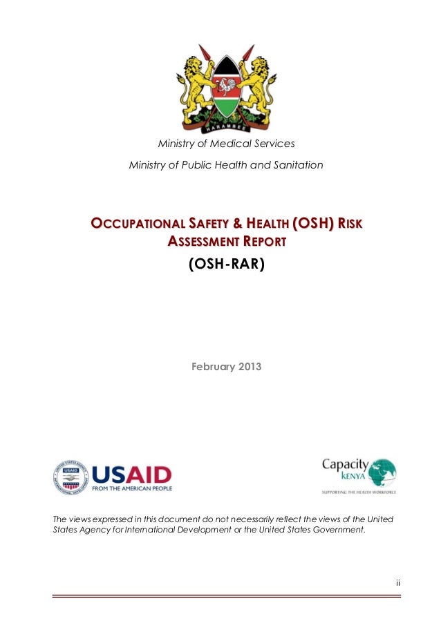 Health Facilities Risk Assessment Report Final Signed Health Facilities Risk Assessment Report Final Signed