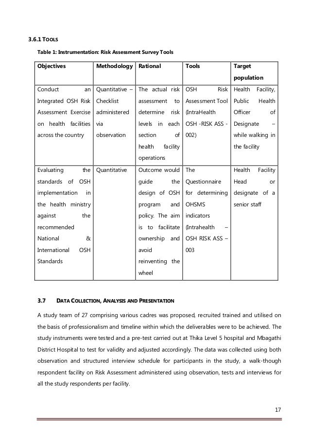 Health Facilities Risk Assessment Report Final signed