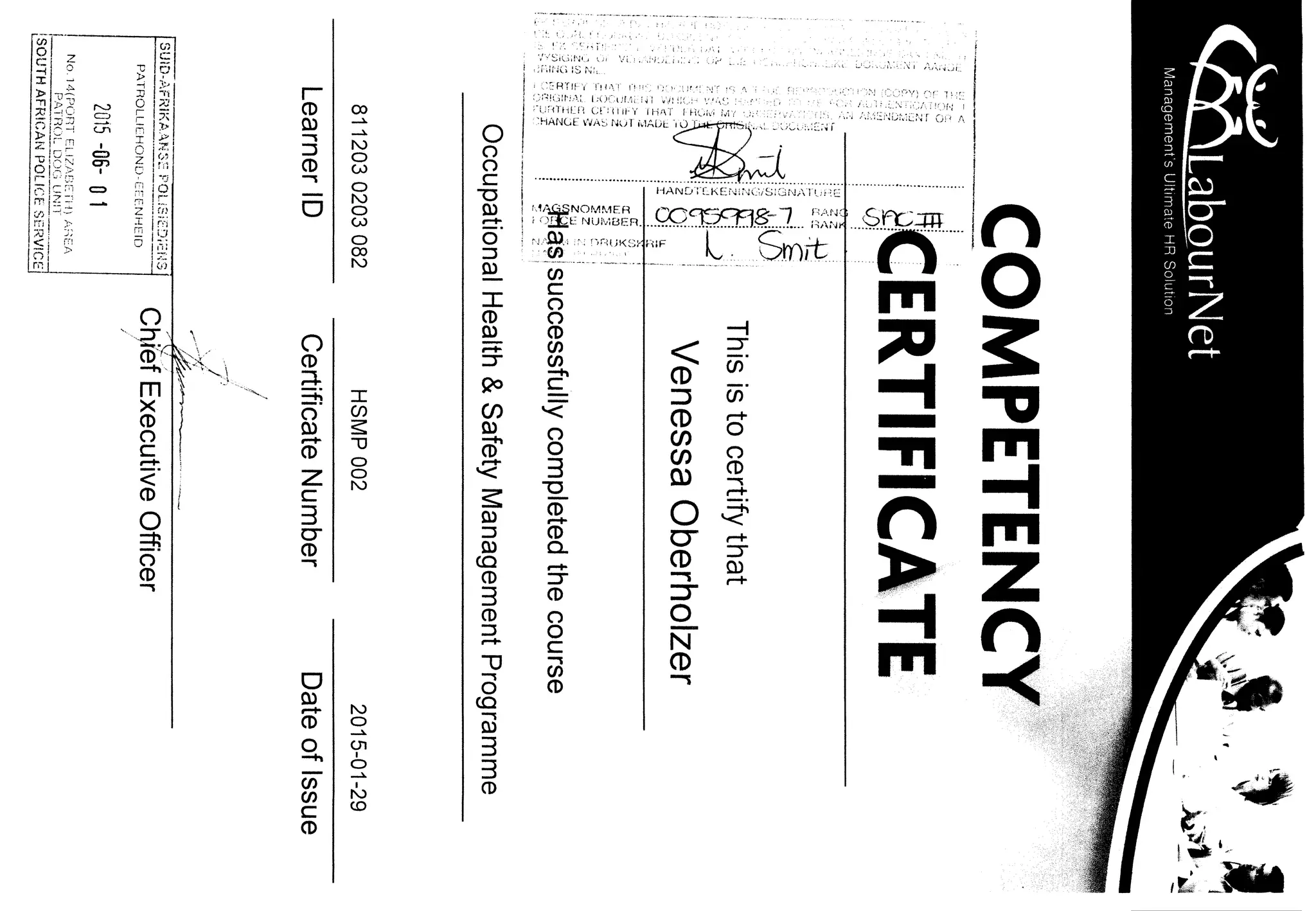 certified safety management certificate | PPT